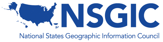 NSGIC Logo in blue text on white. Featuring a blue outline of the United States.