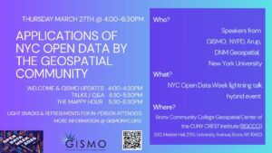Read more about the article GISMO presentations at NYC Open Data Week