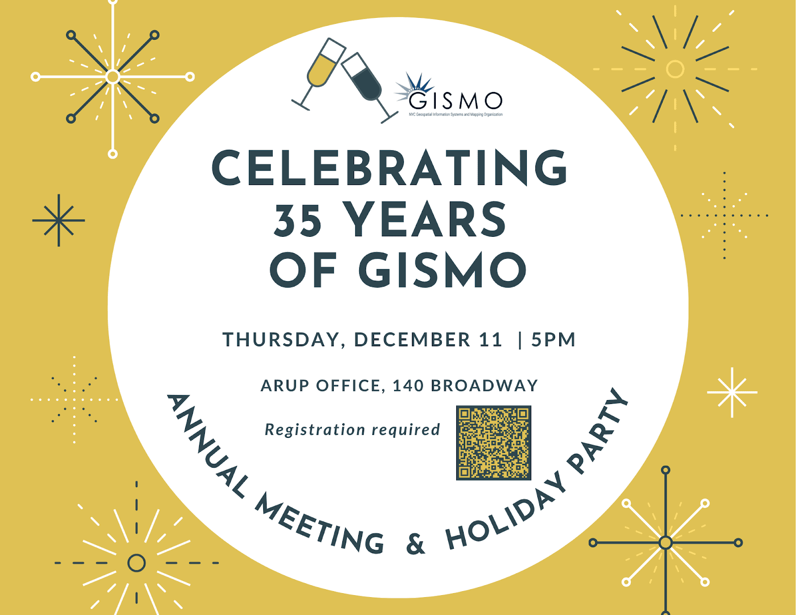 Read more about the article Dec 11: GISMO Annual Meeting & Holiday Party